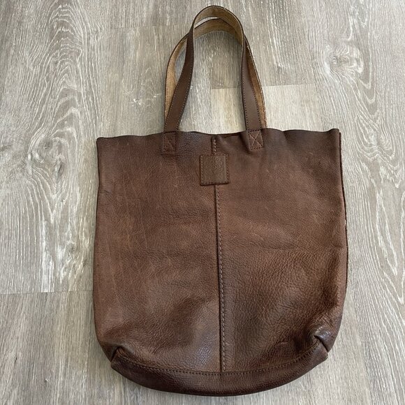 Lucky Brand Handbags - Lucky Brand Leather Distressed Tote Hobo Shoulder Bag Y2K Boho